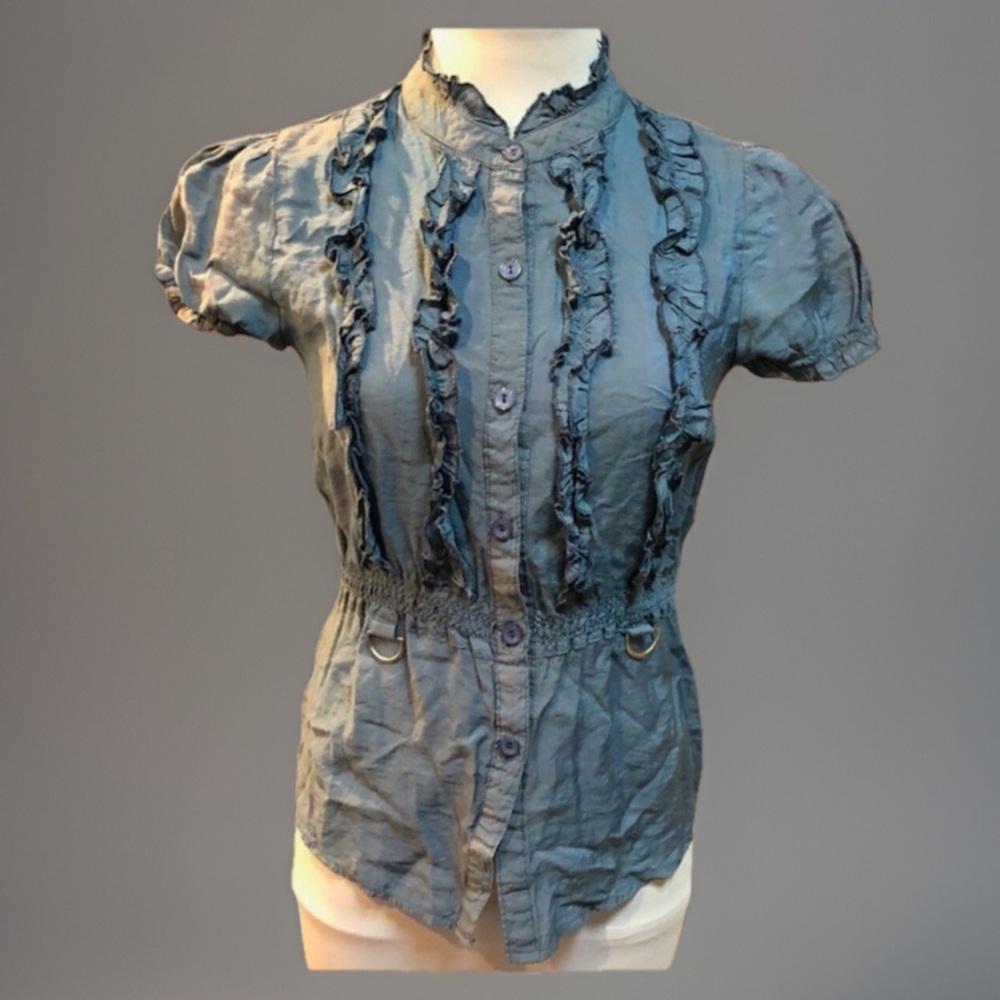 Cargo Layering Button Down Shirt Top